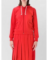Comme des Garçons - Fleece Hooded Zip Jacket Ribbed Cuffs Hem - Lyst