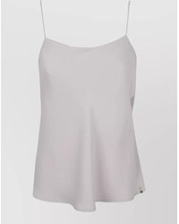 Herno - Blouse Lightweight Fabric Straight Cut Spaghetti Straps - Lyst