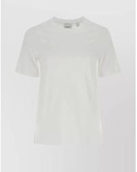 Burberry - Cotton Ribbed Crew-Neck T-Shirt - Lyst