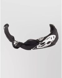McQueen - Silk Bracelet Adjustable Strap Skull Print - Lyst