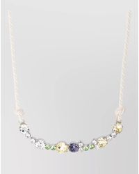 forte_forte - Braided Necklace Heart Pendant Faux Jewel - Lyst