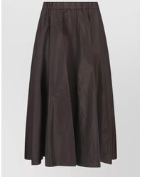 Aspesi - High Waist Pleated Midi Skirt - Lyst