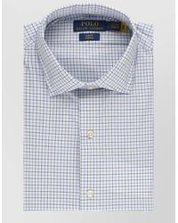 Ralph Lauren - Slim Fit Checked Cotton Shirt Buttondown Collar - Lyst
