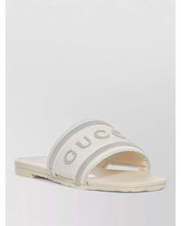Gucci - Logo Slide Sandal Open Toe Rubber Sole - Lyst