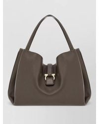 Ferragamo - Tote M Leather Tote Bag - Lyst