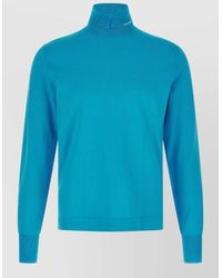 Prada - Logo Knit Turtleneck Top Long Sleeves - Lyst