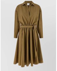 Nude - Belted Dress Long And Short Sleeves - Lyst