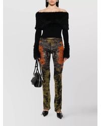 Jean Paul Gaultier - Ribbed Off-Shoulder Long-Sleeve Knitted Top - Lyst