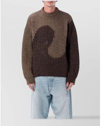 ERL - Chunky-Knit Swirl Crewneck Sweater - Lyst