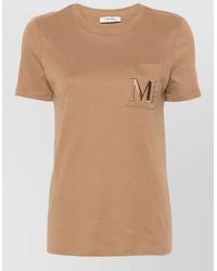 Max Mara - Crew Neck Top Pocket Detail Regular Fit - Lyst