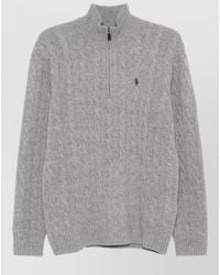 Polo Ralph Lauren - Cable-Knit Wool-Cashmere Quarter-Zip Jumper - Lyst