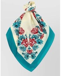Pinko - Silk Blend Logo Print Scarf - Lyst