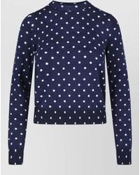 Comme des Garçons - Long Sleeve Crew Neck Polka Dot Top - Lyst
