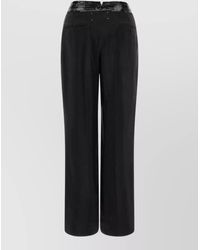 Maison Margiela - High Waist Wide Leg Tailored Pants - Lyst