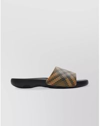 Burberry - Checked Slide Sandals - Lyst