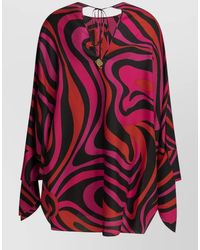 PUCCI - Silk Short Kaftan Dress - Lyst