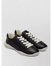 Prada - Leather Low-Top Sneakers - Lyst