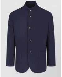 Giorgio Armani - Virgin Wool Single Breasted Coat - Lyst