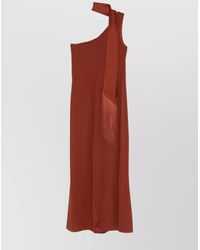 ‎Taller Marmo - Fringe Detail One-Shoulder Maxi Dress - Lyst