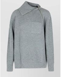 Sportmax - Salpa Cashmere Blend Sweater With Medium Zip - Lyst