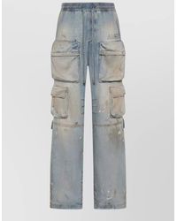 Amiri - Denim Cargo Wide-Leg Trousers - Lyst