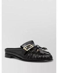 Fendi - Loafers Round Toe Buckle Fringe Detail - Lyst