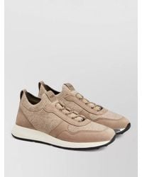 Tod's - Leather Knit Low-Top Sneakers - Lyst