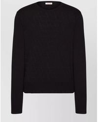Valentino Garavani - Virgin Wool Ribbed Crewneck Sweater - Lyst