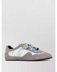 Cecilie Bahnsen - Blaise Fabric Suede Sneakers Low Top - Lyst