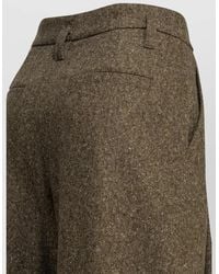 Brunello Cucinelli - Wool High Waist Wide Leg Tailored Trousers - Lyst