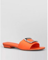 Roger Vivier - Sandals Heel Metal Buckle Open Square Toe - Lyst