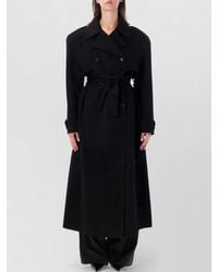 Frankie Shop - Cashmere Wool Oversized Double-Breasted Belted Trench Coat - Lyst