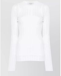 Sportmax - Sheer Organza Crewneck Blouse - Lyst