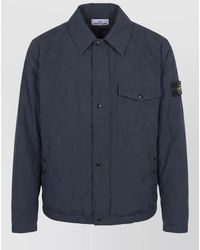 Stone Island - Down Single Breasted Coat - Lyst