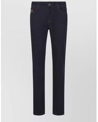 Etro - Cotton Denim Straight-Leg Jeans - Lyst