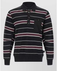 Undercover - Striped Long Sleeve Polo Shirt Pocket - Lyst