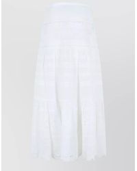Isabel Marant - Cotton Broderie Anglaise Maxi A-Line Skirt - Lyst