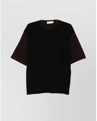 Lanvin - Wool Crew Neck Short Sleeve T-Shirt - Lyst