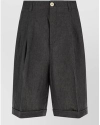 Jacquemus - Linen Micro-Striped Wide-Leg Mid-Rise Bermuda Shorts - Lyst