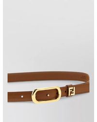 Fendi - Ff Logo Belt Adjustable Size Smooth Finish - Lyst
