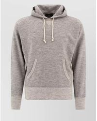 RRL - Hooded Sweatshirt With Drawstring And Kangaroo Pocket - Lyst