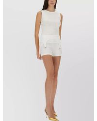 Jean Paul Gaultier - Sleeveless Ribbed Top Metal Accents - Lyst