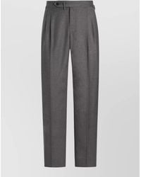 Dolce & Gabbana - Wool Canvas Trousers Pleats Belt Loops - Lyst