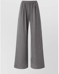 Pinko - High-Rise Flannel Wide-Leg Trousers - Lyst