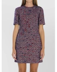 Gucci - Bouclé Wool Short-Sleeve Knee-Length Dress - Lyst