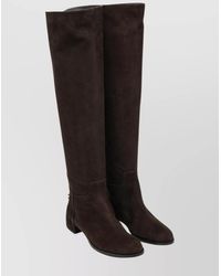 Dolce & Gabbana - Over-The-Knee Suede Block Heel Boots - Lyst