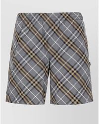 Burberry - Swim Shorts Plaid Pattern Back Pocket - Lyst