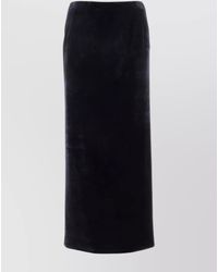 Fendi - Velvet Slim-Fit Long Skirt - Lyst
