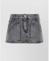 The Attico - Cotton Multipocket Mini Skirt - Lyst