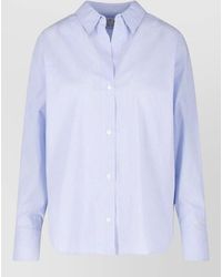 MC2 Saint Barth - Straight Shirt Long Sleeves Striped Collar Embroidered - Lyst